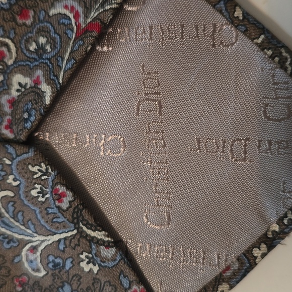 Vintage Christian Dior Men's Paisley Silk Tie| - Picture 3 of 8